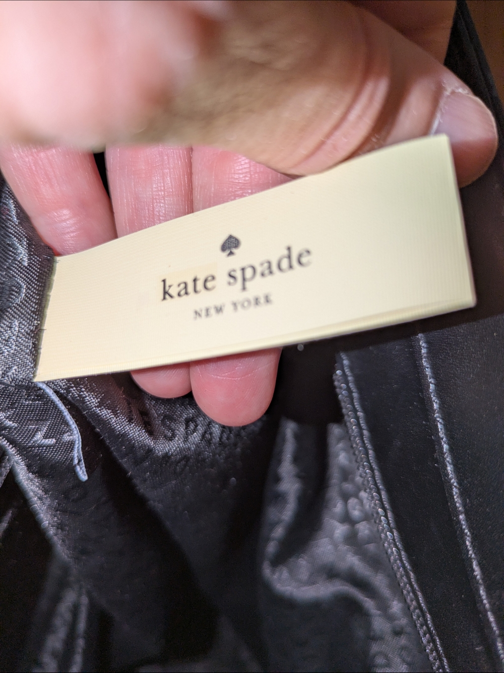 kate spade Black Leather Tote with Celestial Charm - Picture 3 of 3